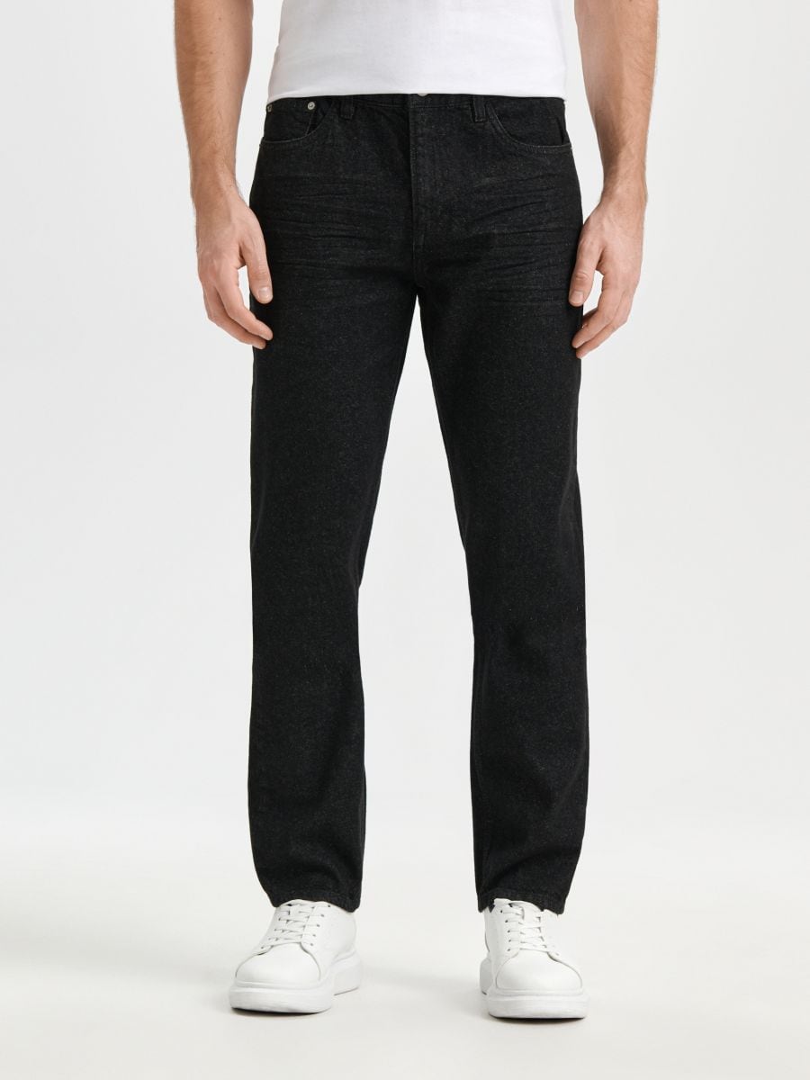 Jeans im Regular-Fit - Schwarz - SINSAY