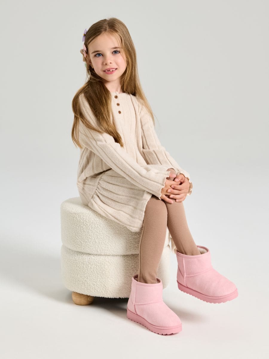 Škornji za sneg z volneno podlogo - roza - SINSAY