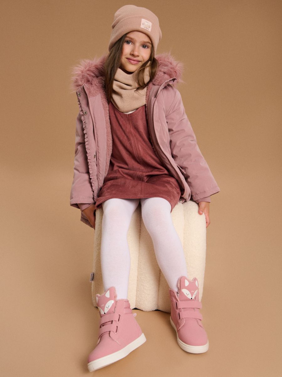 Stiefeletten mit fuchs­förziger Zunge und Klettverschluss - Pink - SINSAY