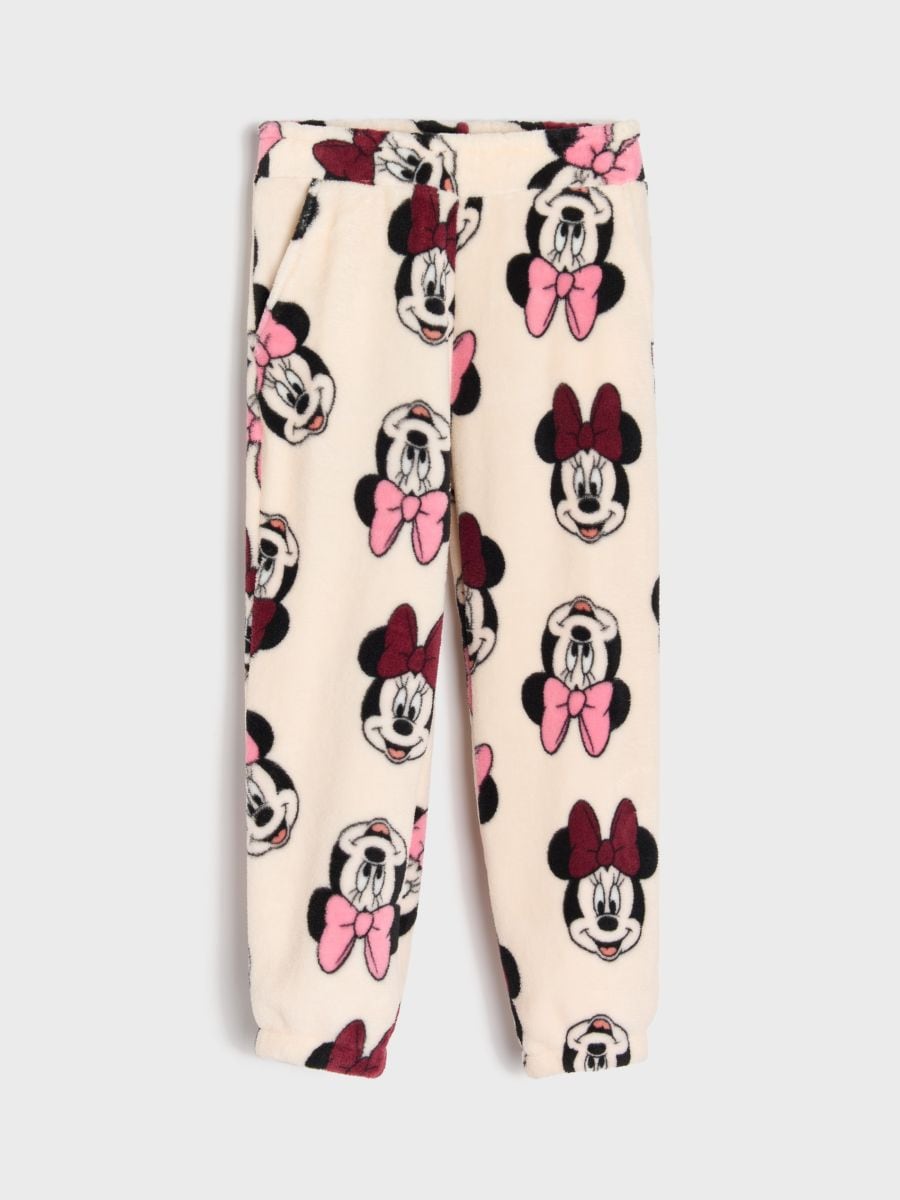 Polarowe spodnie Minnie Mouse - różowy - SINSAY