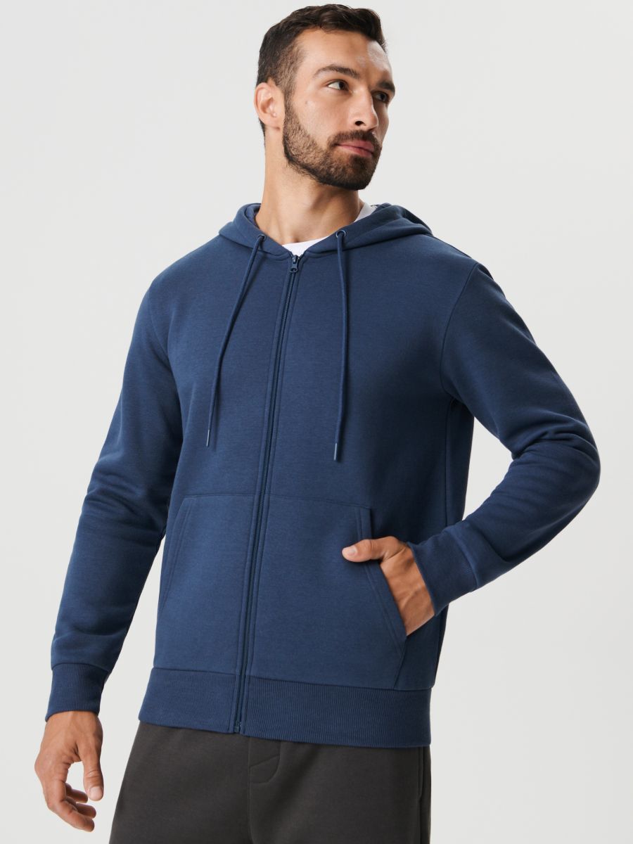 Zip up sweatshirt - blue - SINSAY