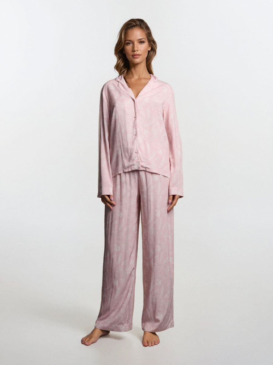 Pijama din două piese - roz - SINSAY