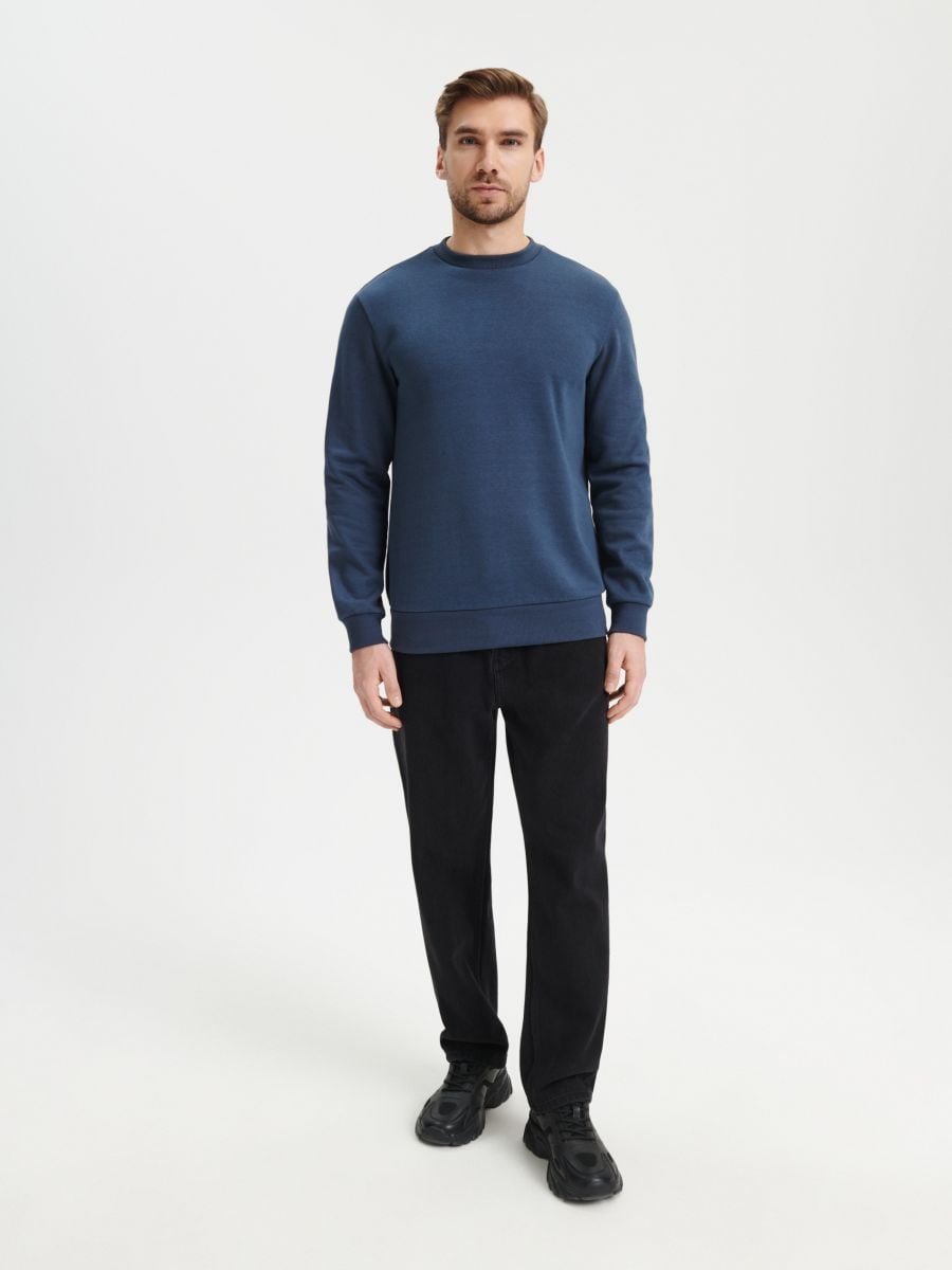 Basic-Sweatshirt - Blau - SINSAY
