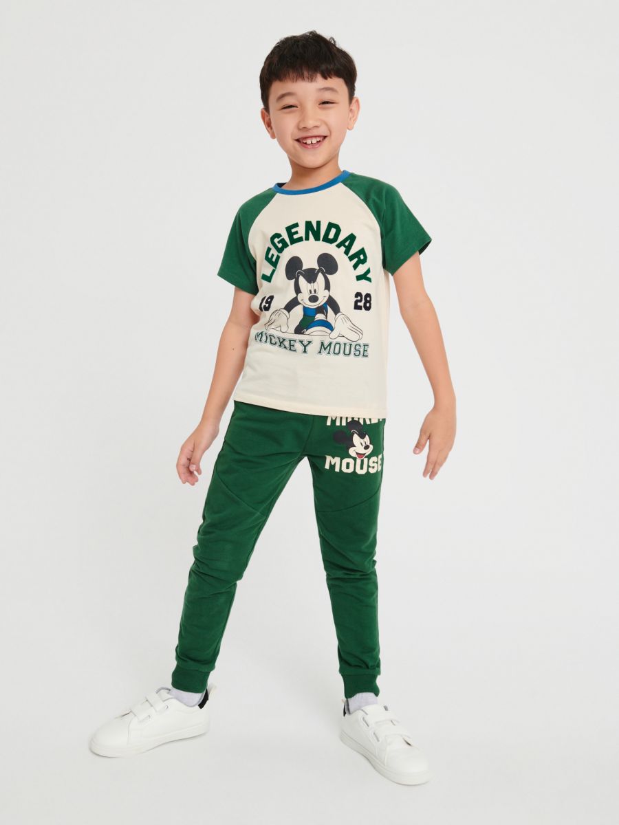 Трикотажні штани Mickey Mouse - темно-зелений - SINSAY