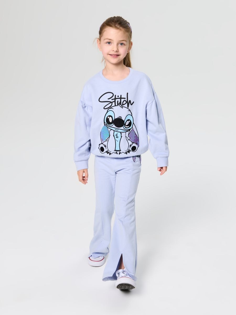 Bawełniany komplet dzianinowy Stitch - niebieski - SINSAY