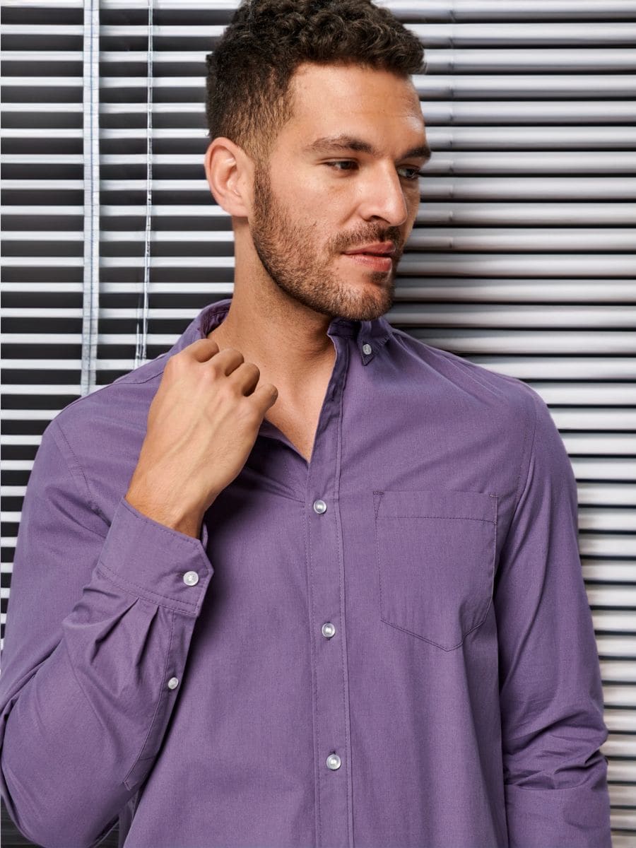 Regular marškiniai - violetinė - SINSAY