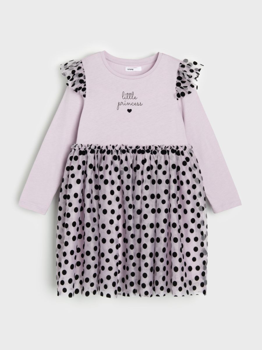 Vestito con fondo in tulle - lavanda - SINSAY
