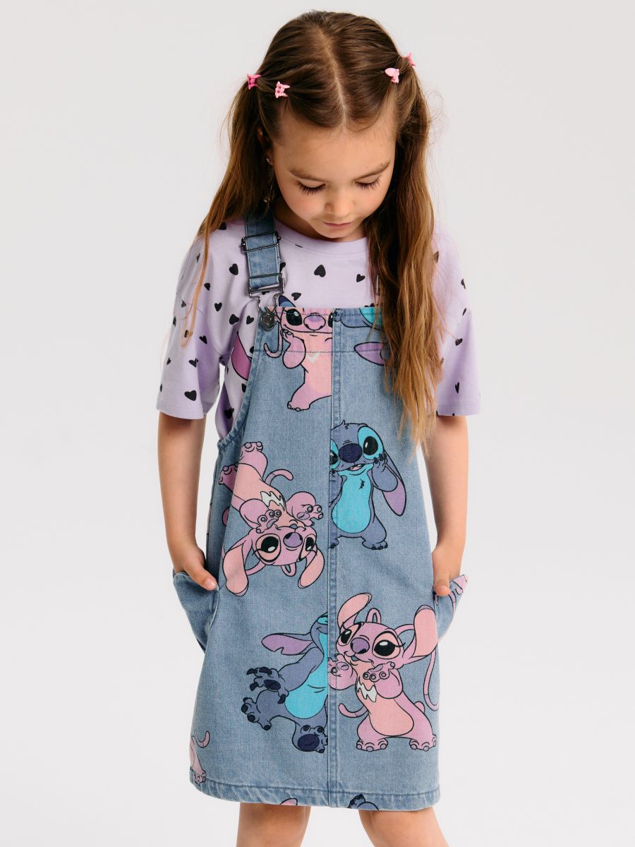 Vestito salopette in denim Stitch - blu - SINSAY
