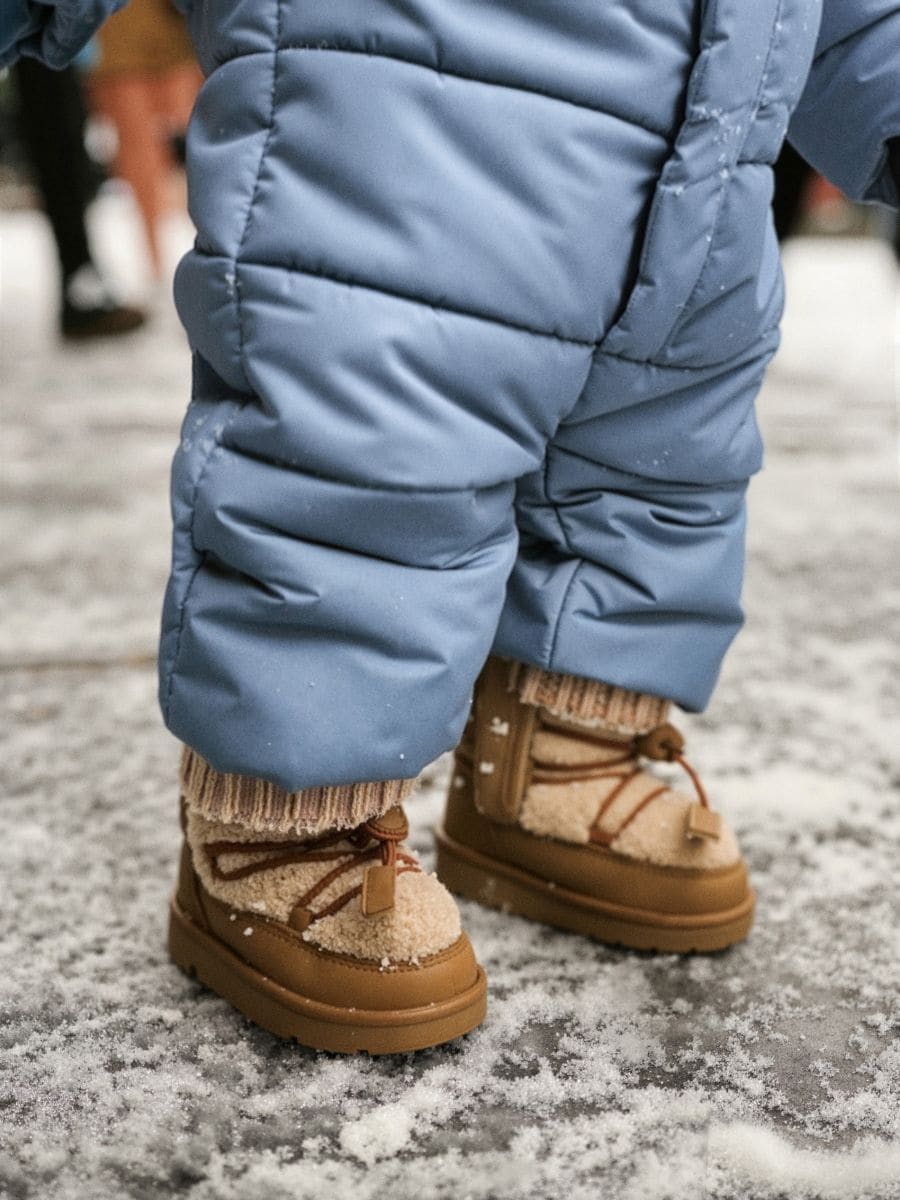 Škornji za sneg z volneno podlogo - zlatorjavo - SINSAY