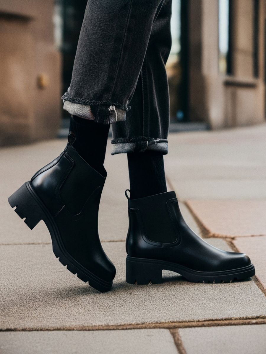 Botine cu toc - negru - SINSAY