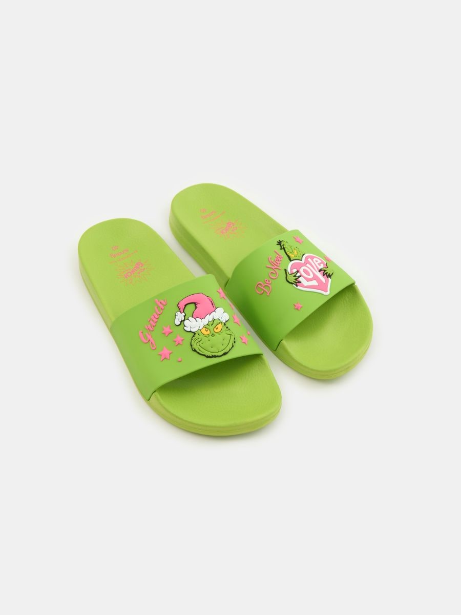 Klapki Grinch - zielony - SINSAY