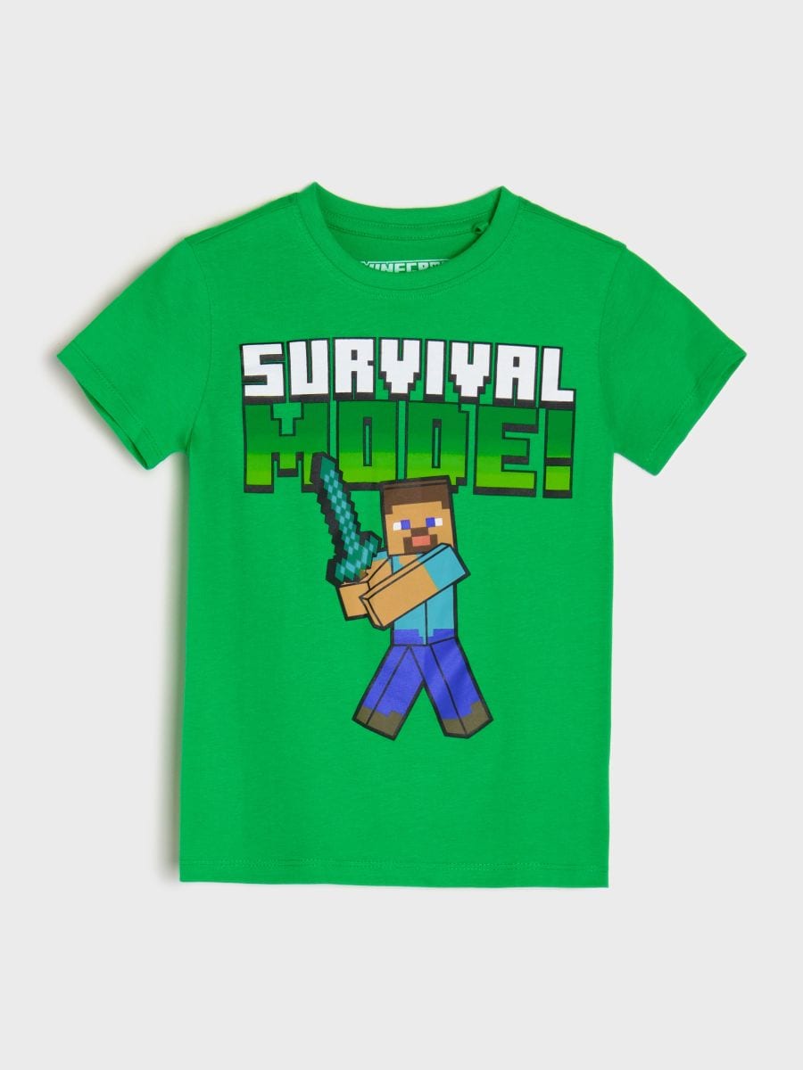Marškinėliai Minecraft - žalia - SINSAY