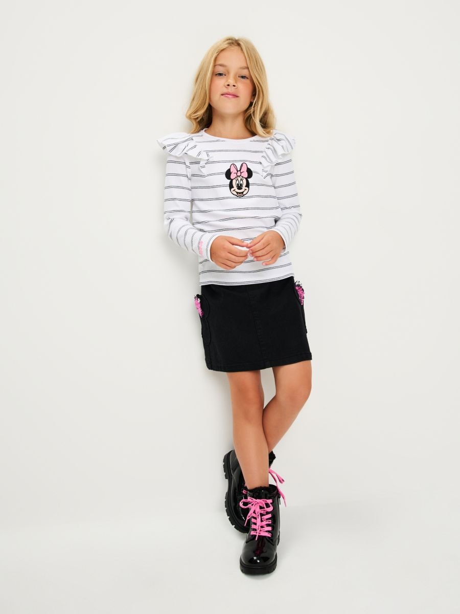 Spódnica z gumką w pasie Minnie Mouse - czarny - SINSAY