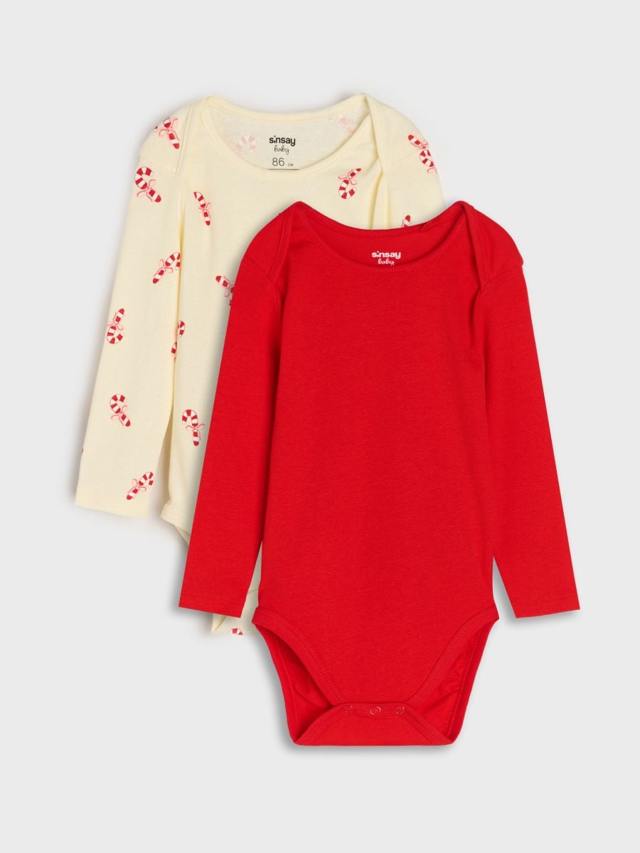 Body in cotone 2 pack - panna - SINSAY