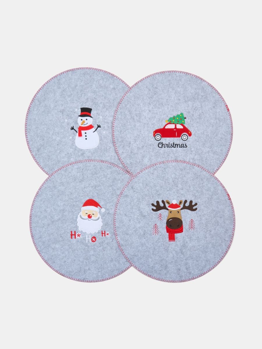 Підставки на стіл із різдвяним мотивом 4 pack - різнобарвний - SINSAY