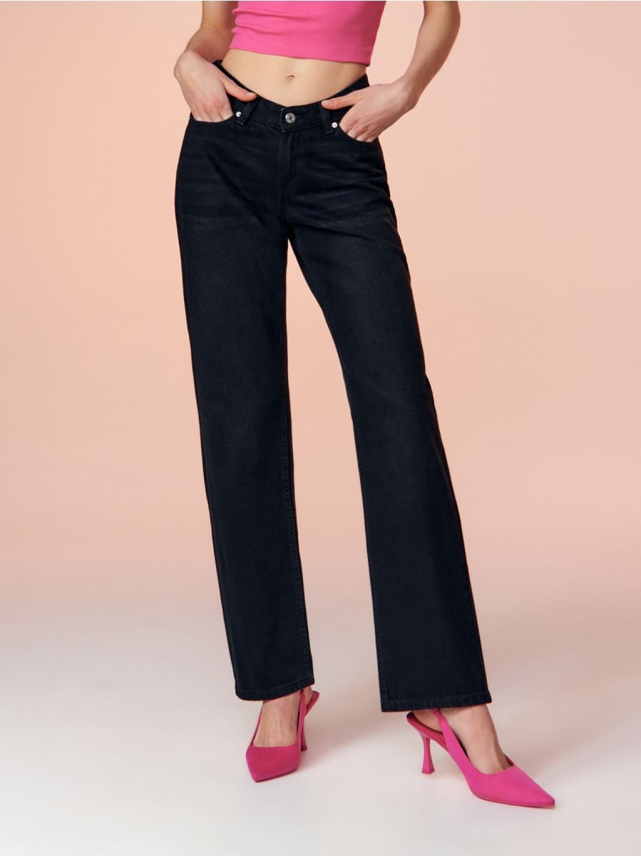 Jeans mit geradem Bein - Schwarz - SINSAY