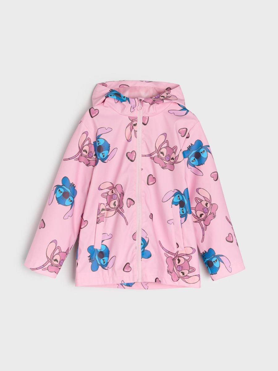 Kabát Stitch - pastelová růžová - SINSAY
