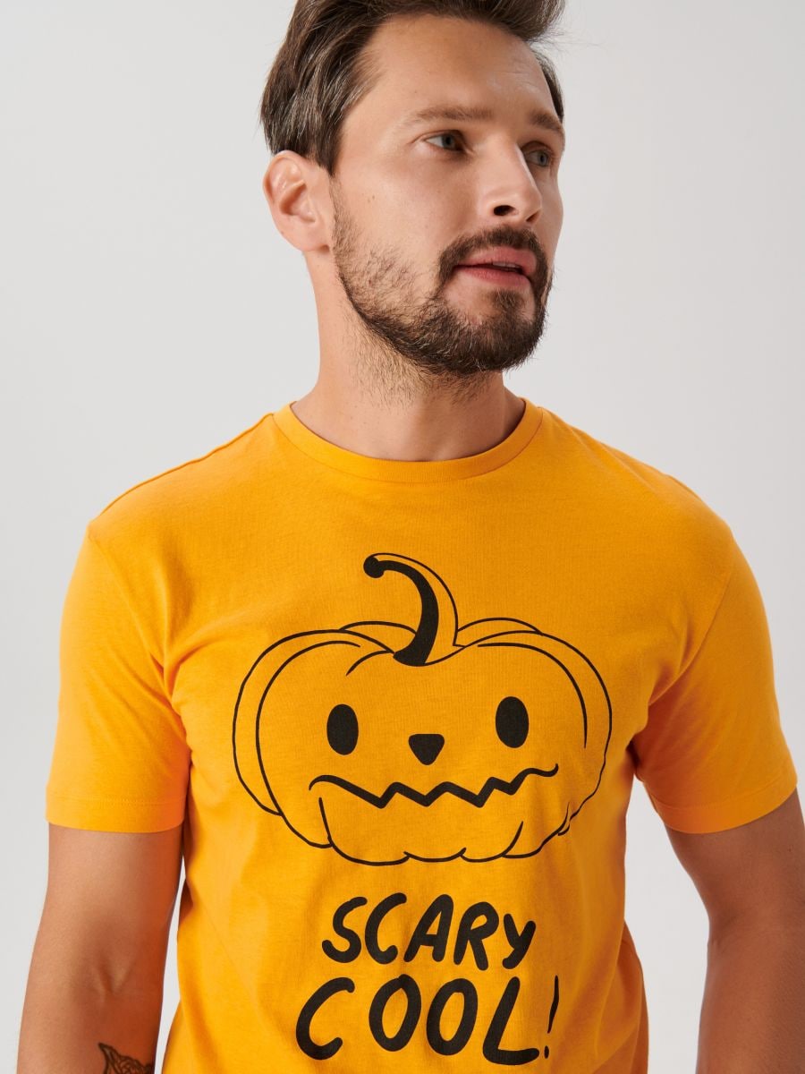 Happy Family Halloween T-shirt - mandarine - SINSAY