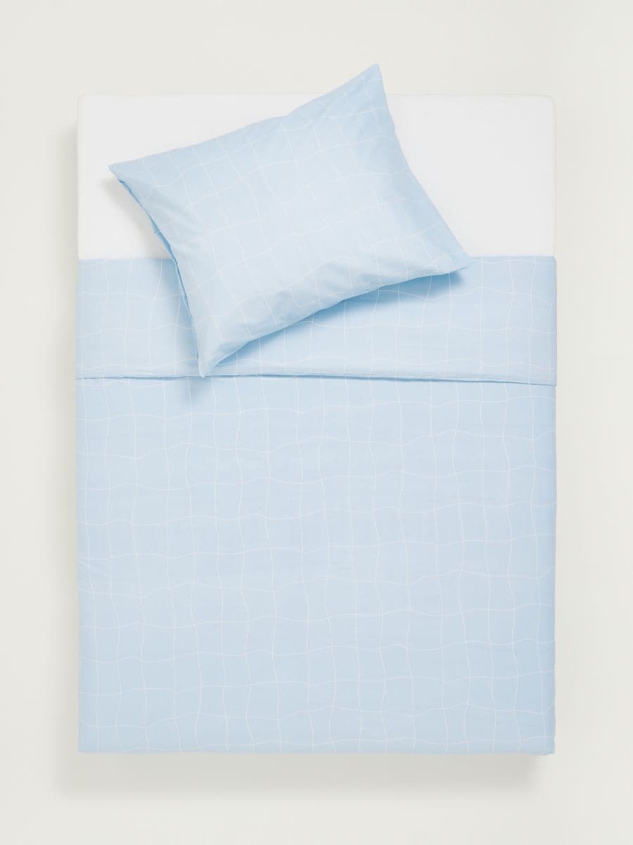 Cotton bedding set - pale blue - SINSAY