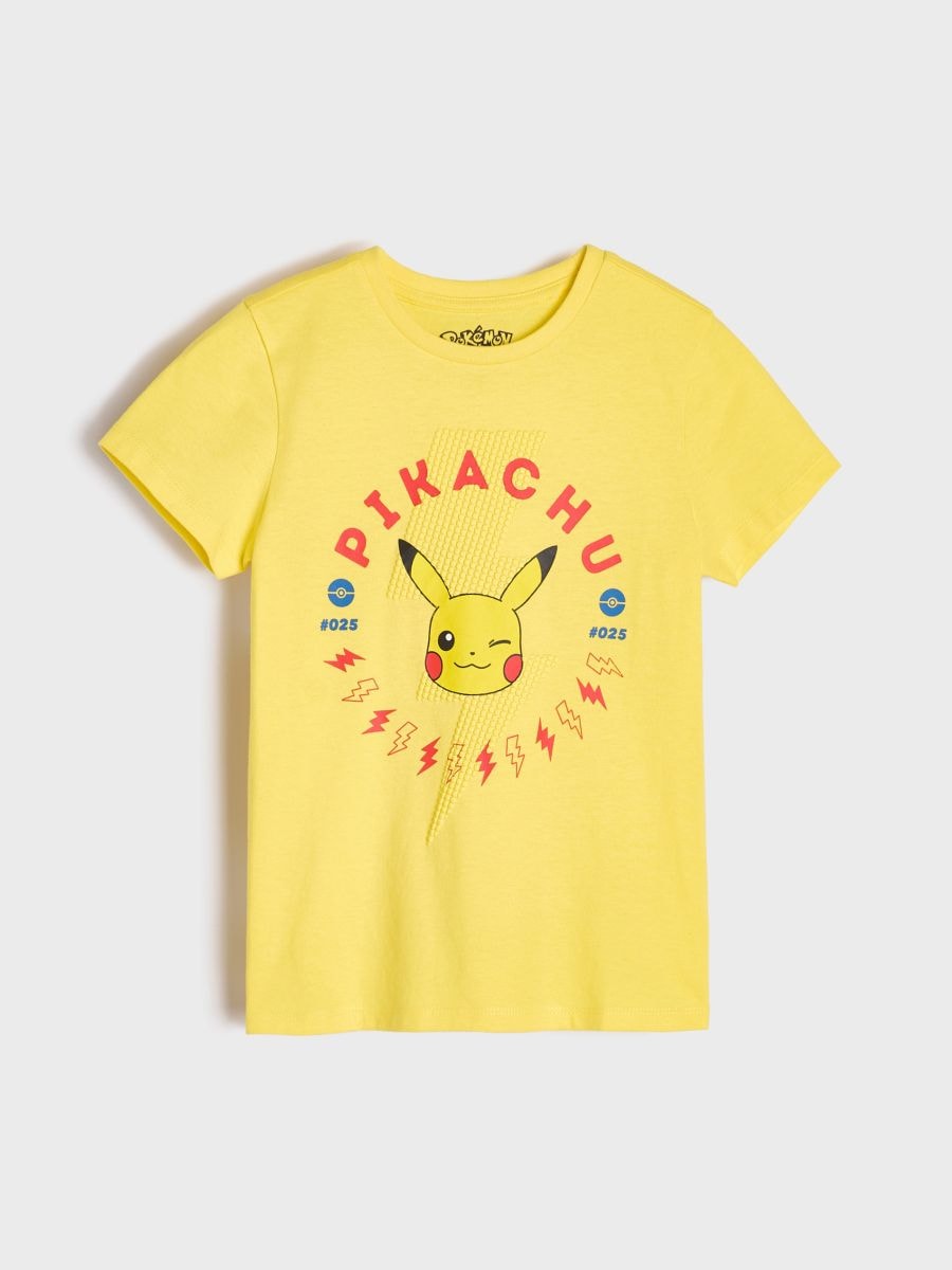 Pikkade varrukatega T-särk Pokémon - kollane - SINSAY