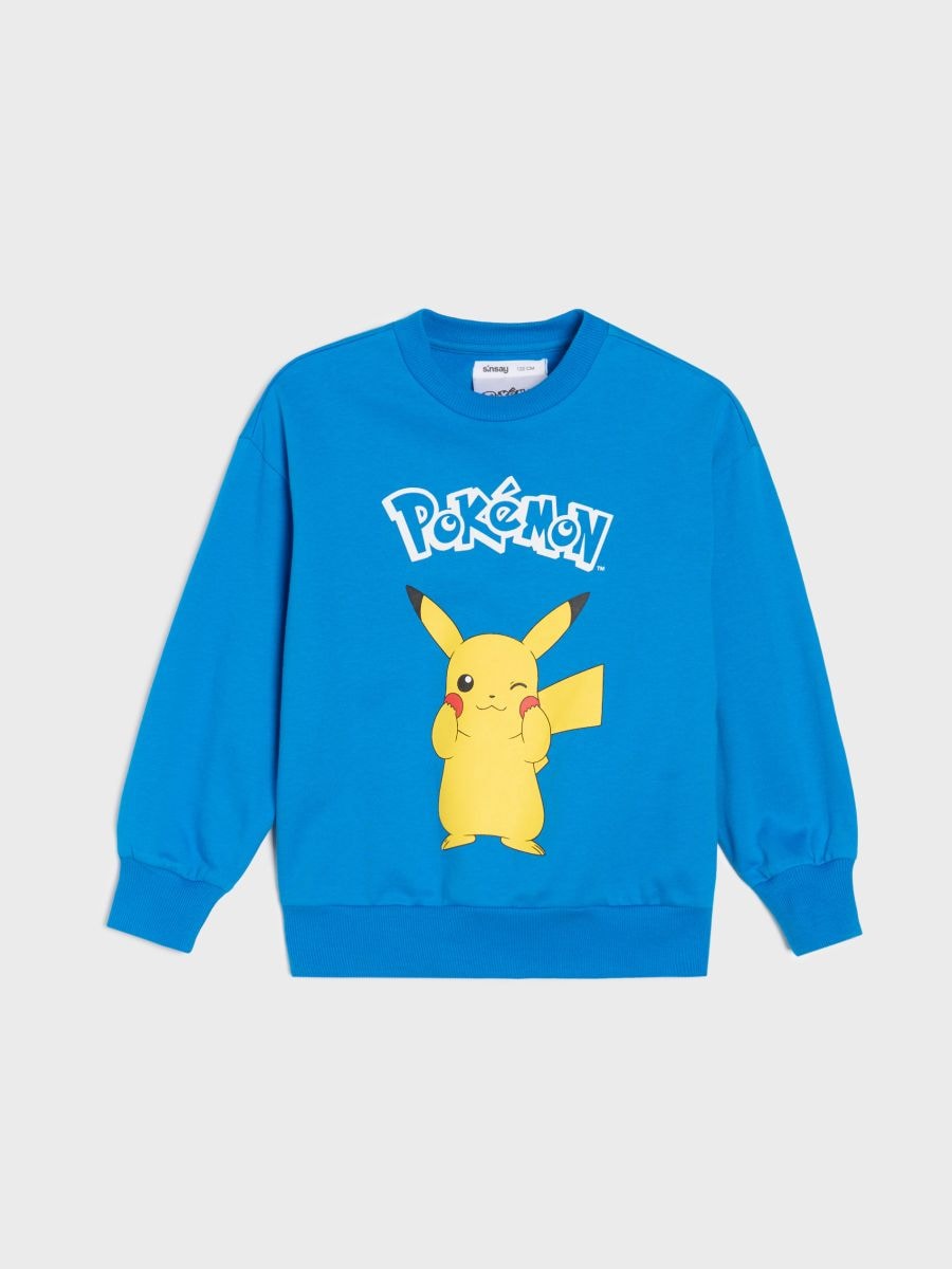 Felpa con scollo crewneck Pokemon - blu - SINSAY