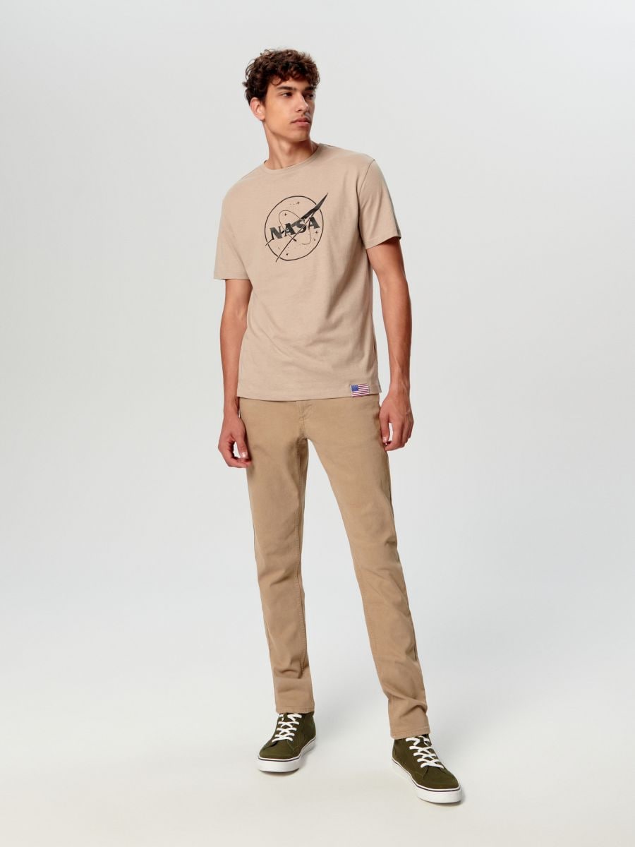 Tricou NASA - bej - SINSAY