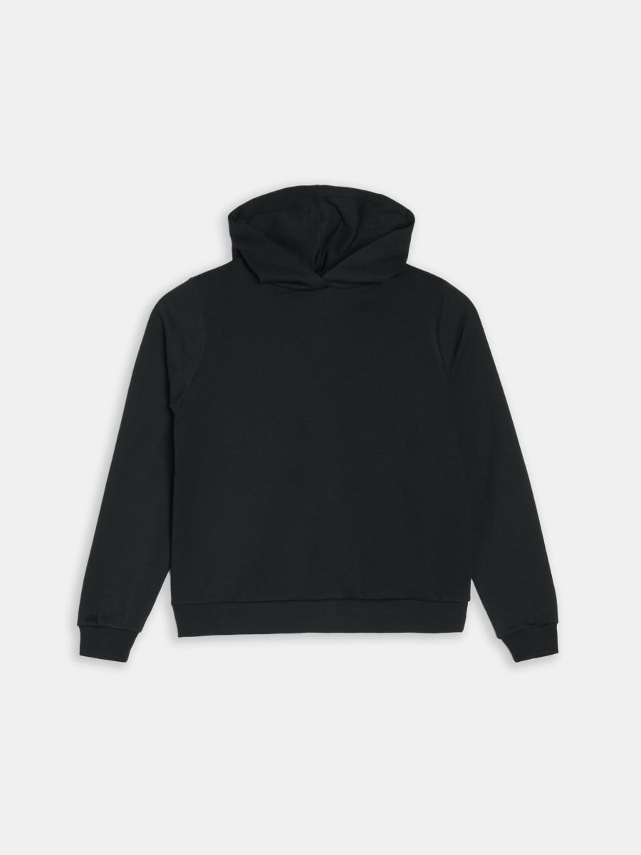 Basic hoodie - črna - SINSAY