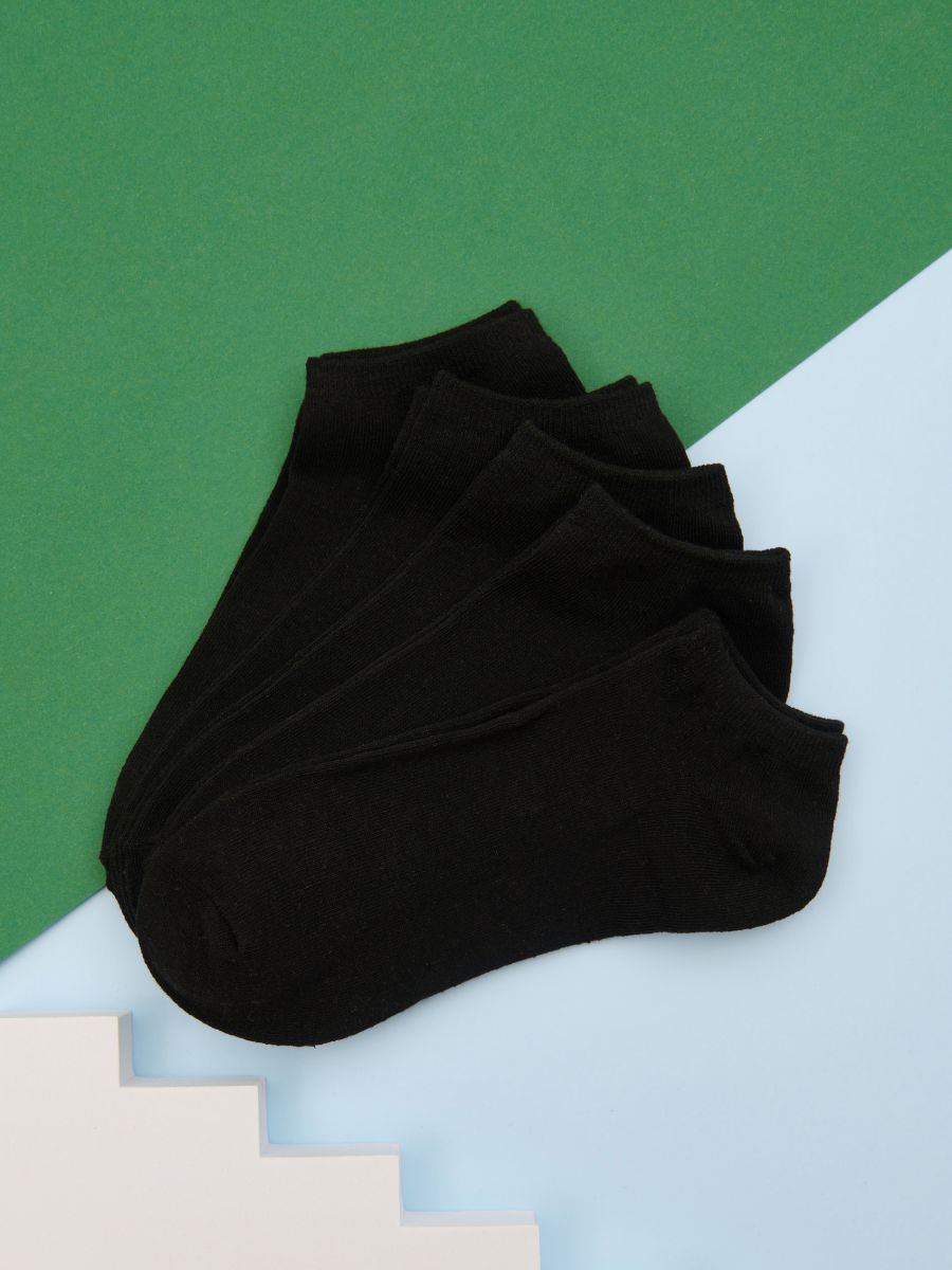 Komplet od 5 para čarapa - crno - SINSAY