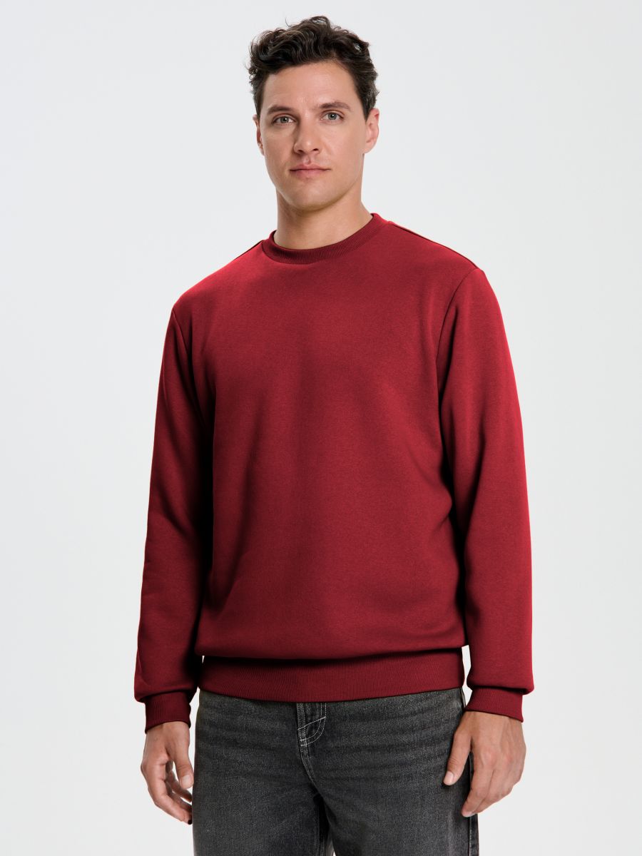 Bluza z długim rękawem - czerwony - SINSAY