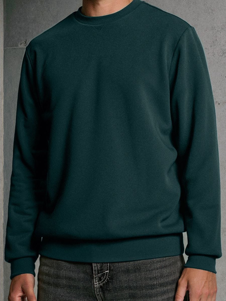 Pulover z dolgimi rokavi - turkizna - SINSAY