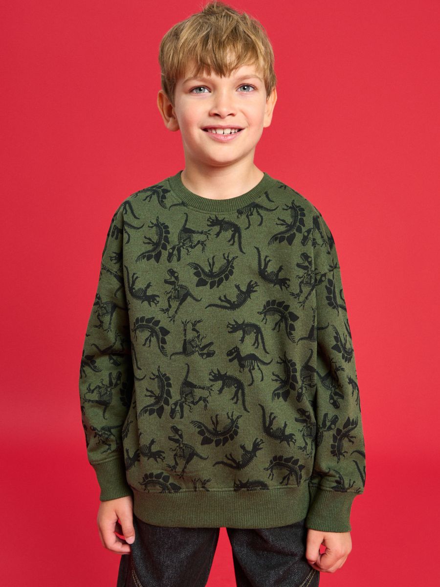 Bluza ze wzorkiem - khaki - SINSAY