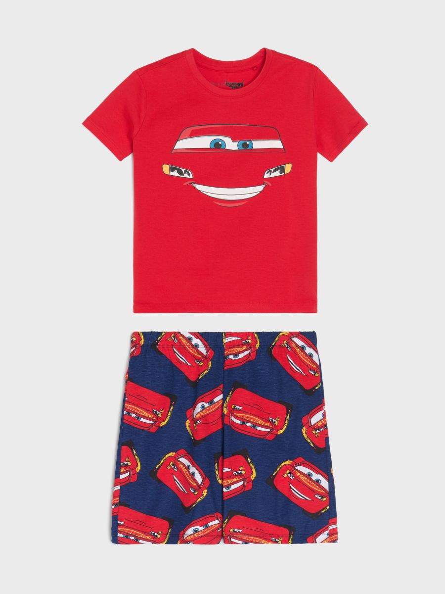 Zweiteiliges Pyjama-Set Cars - Rot - SINSAY