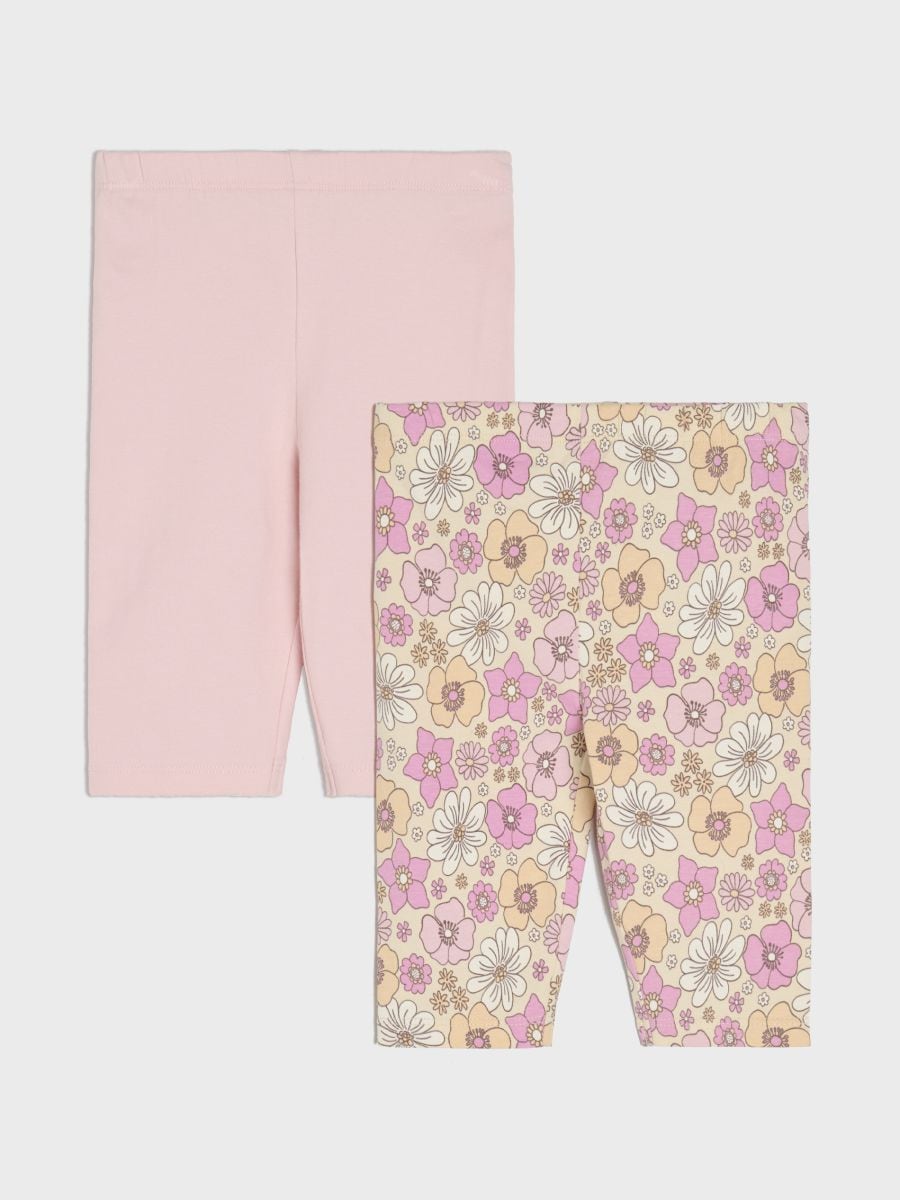 Legginsy 2 pack - kremowy - SINSAY