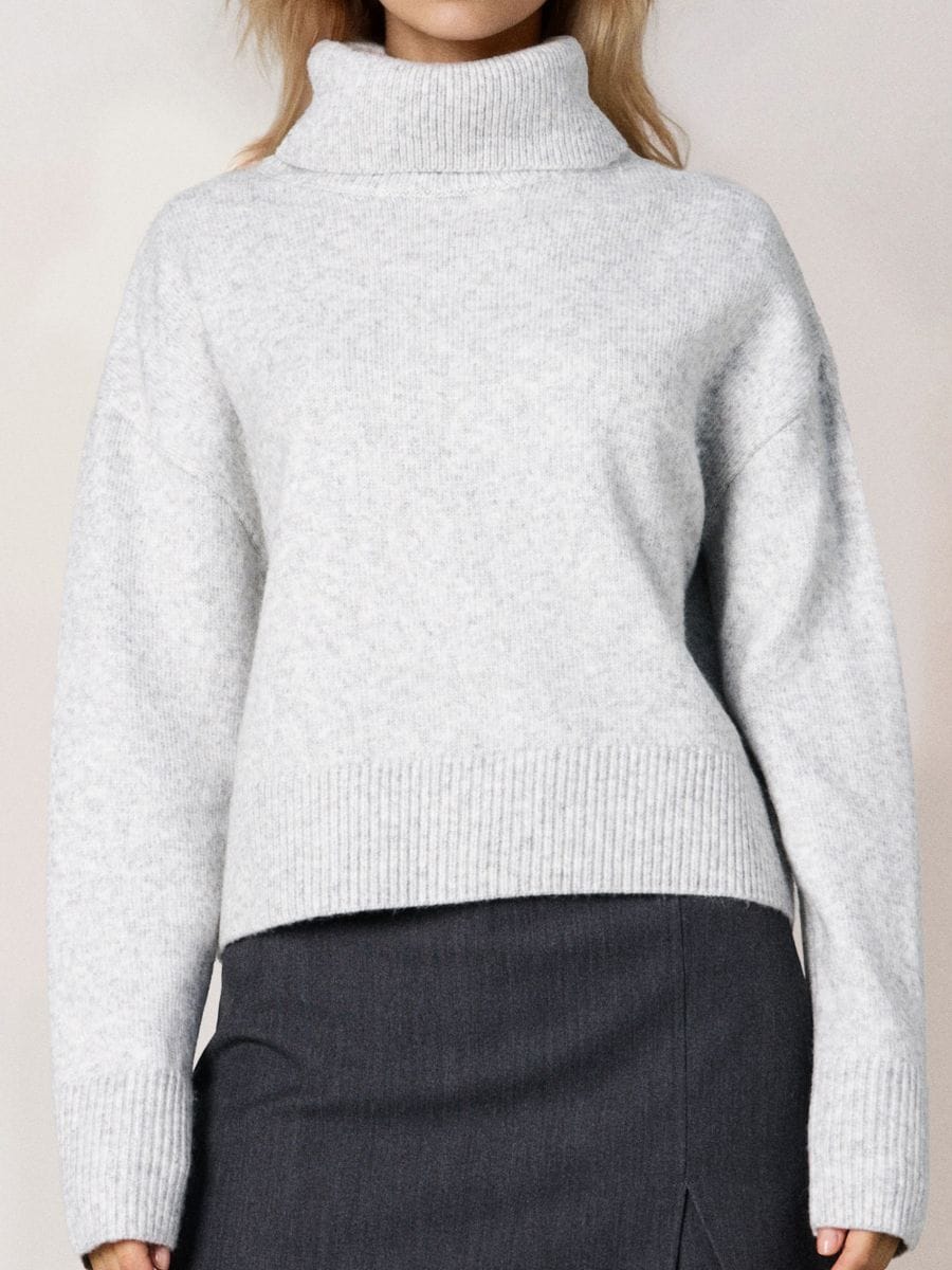 Rollkragenpullover mit Acrylanteil - Grau - SINSAY