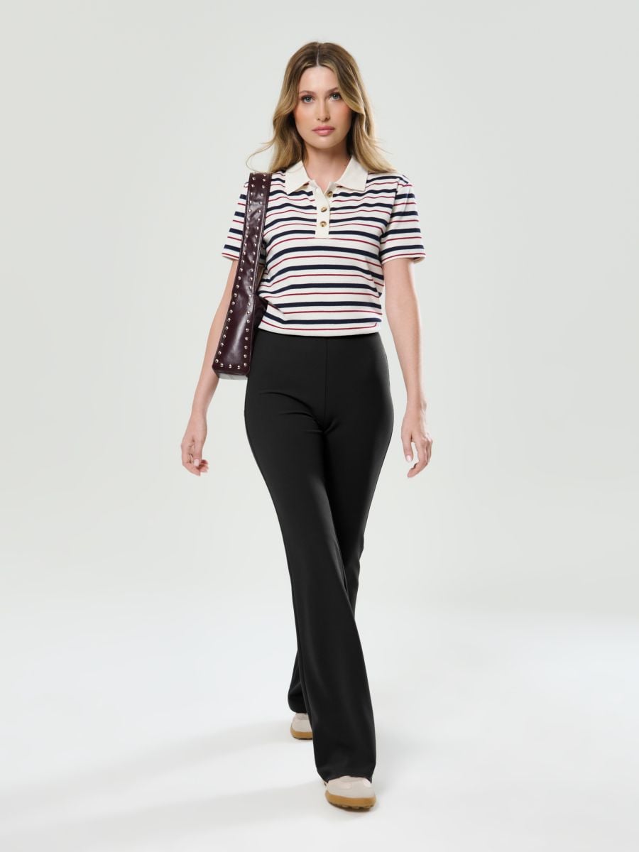 Pantaloni flare - nero - SINSAY
