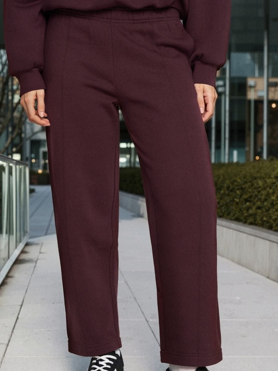 Трикотажні штани barrel - бордовий - SINSAY