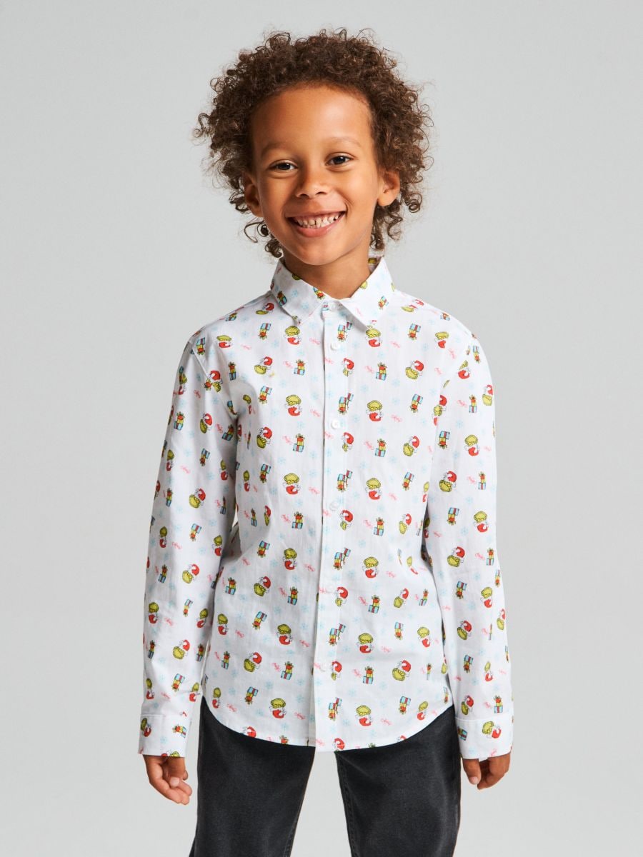 Класична сорочка Grinch - білий - SINSAY