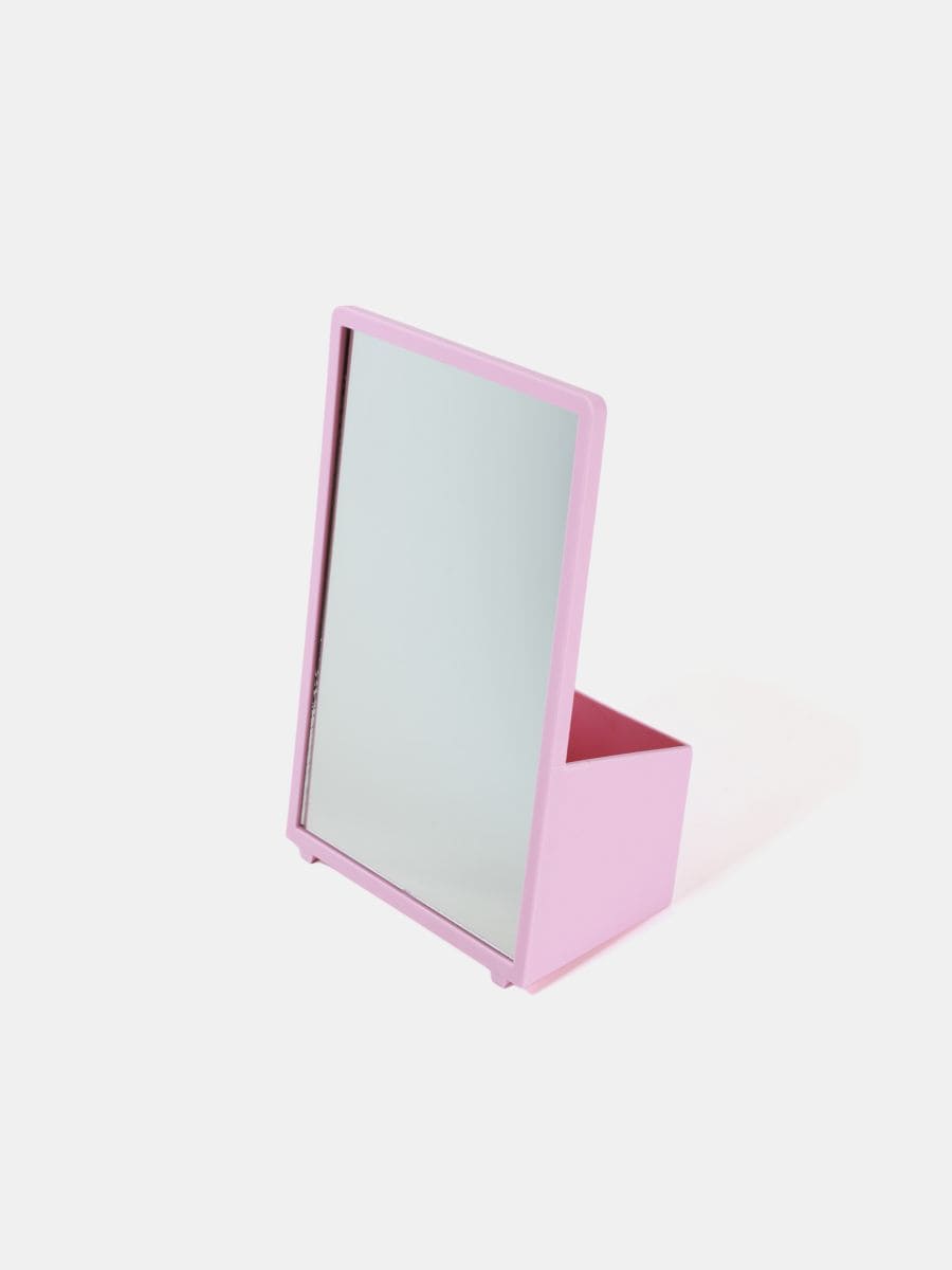 Spiegel mit Organizer - Pastellrosa - SINSAY