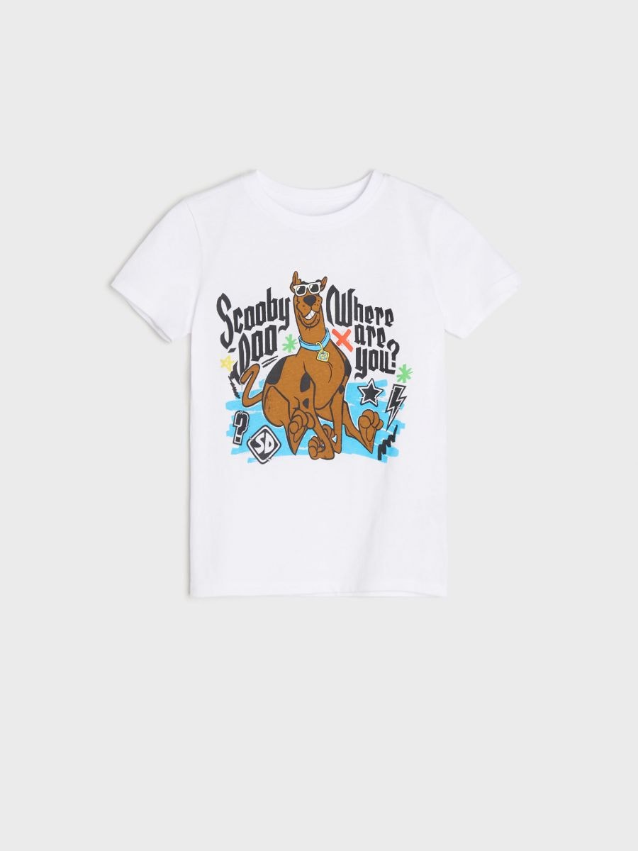 Majica kratkih rukava Scooby-Doo - belo - SINSAY