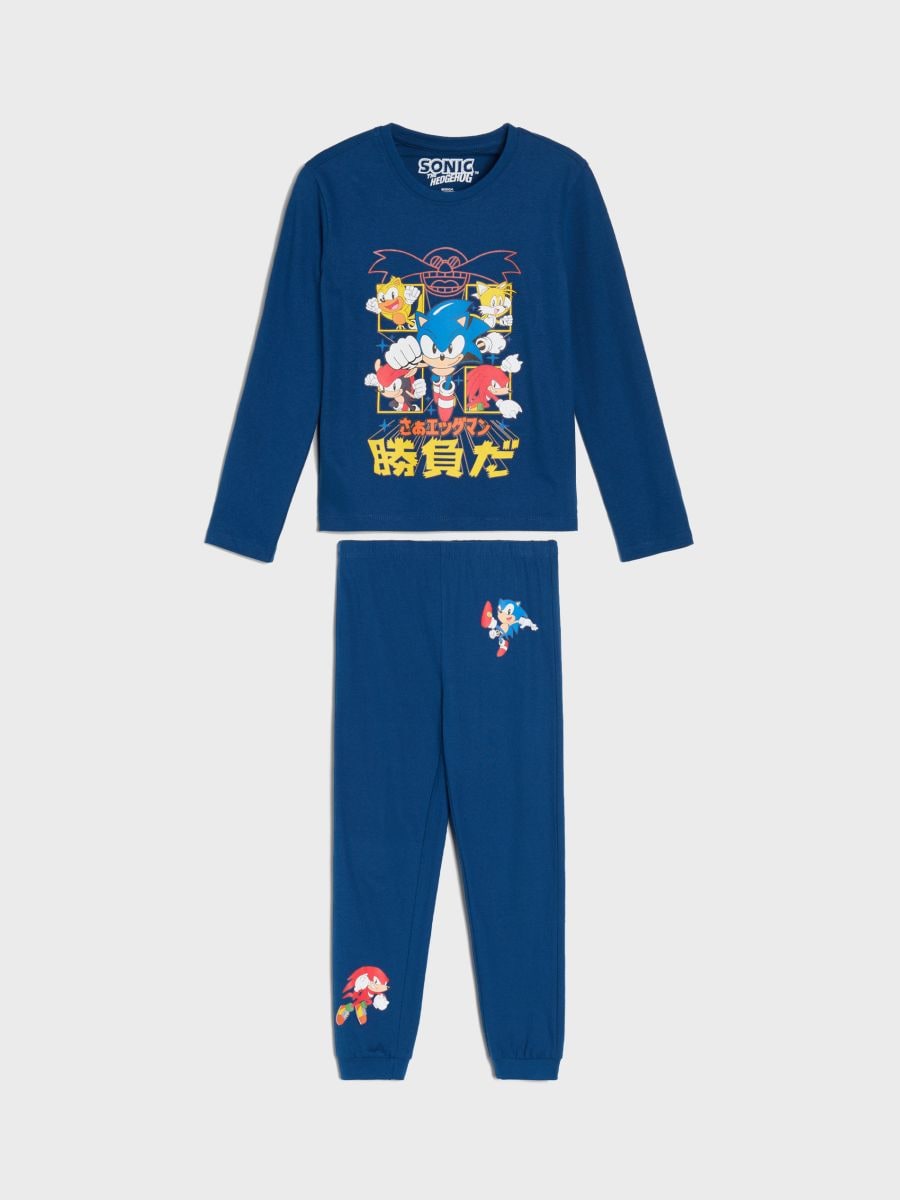 Dvoudílné pyžamo Sonic the Hedgehog - námořnická modrá - SINSAY