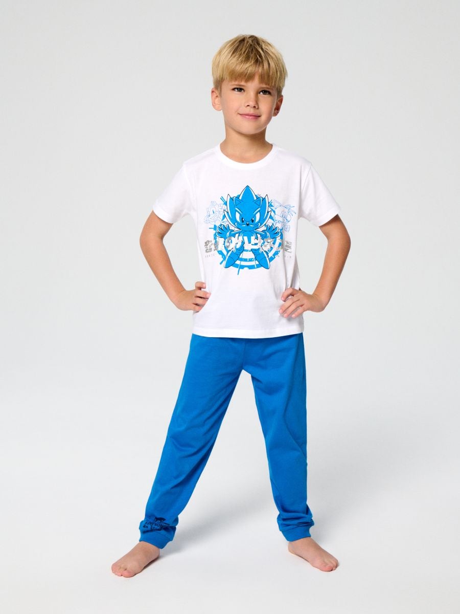 Zweiteiliger Pyjama Sonic the Hedgehog - Weiß - SINSAY