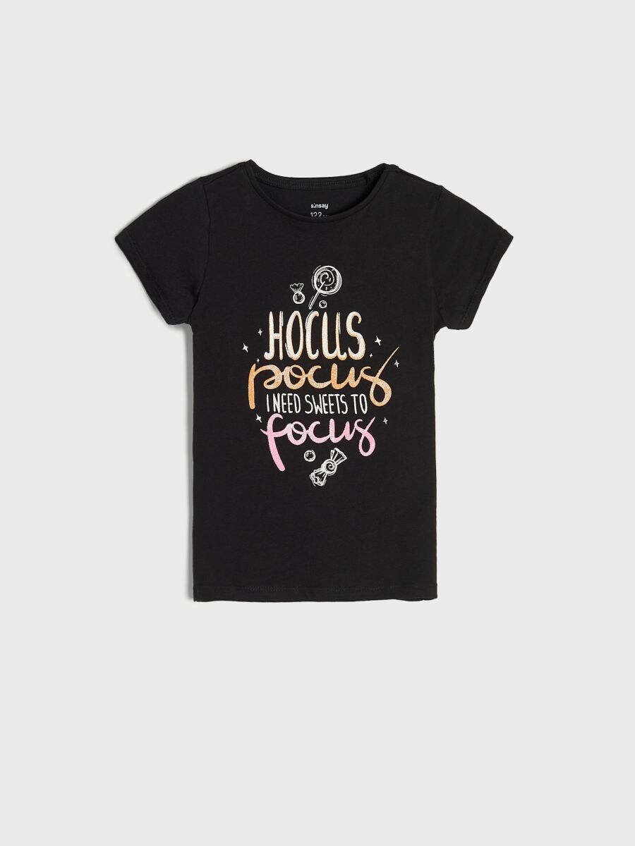 Tricou cu imprimeu - negru - SINSAY