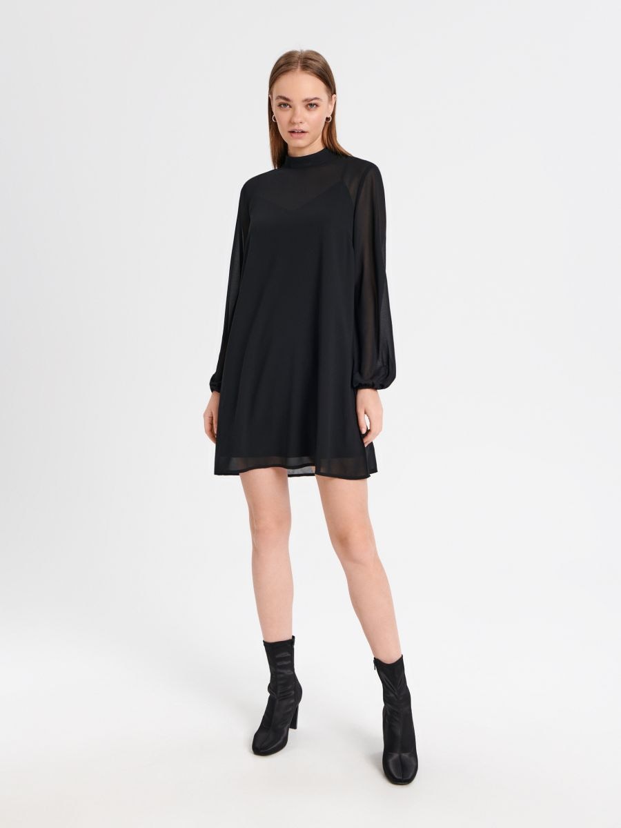 Mini haljina - crno - SINSAY