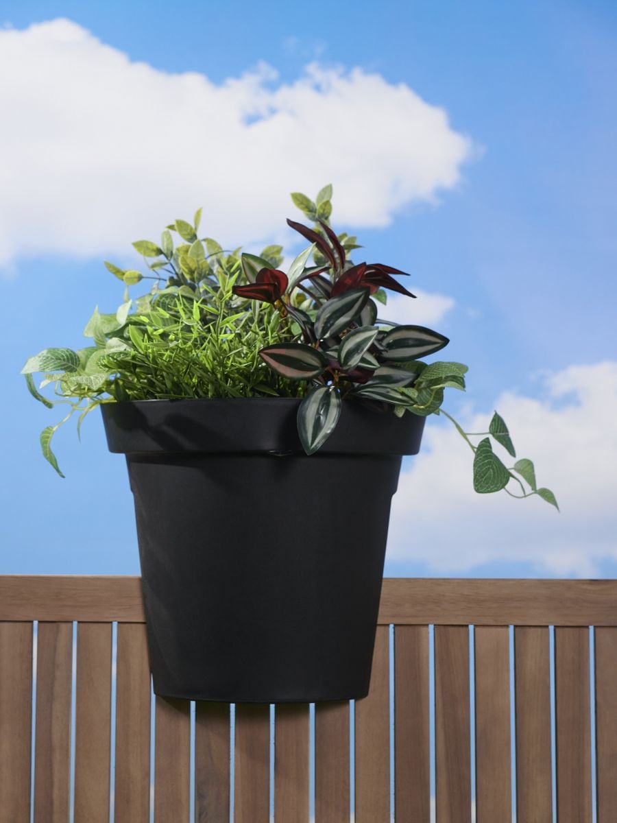 Balustrade flower pot - black - SINSAY