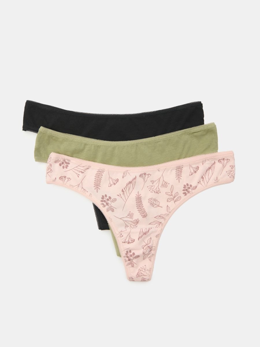 Komplet od 3 para tangi - šareno - SINSAY