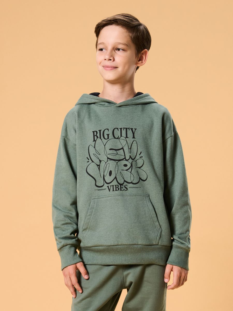 Bluza z kapturem - green spruce - SINSAY