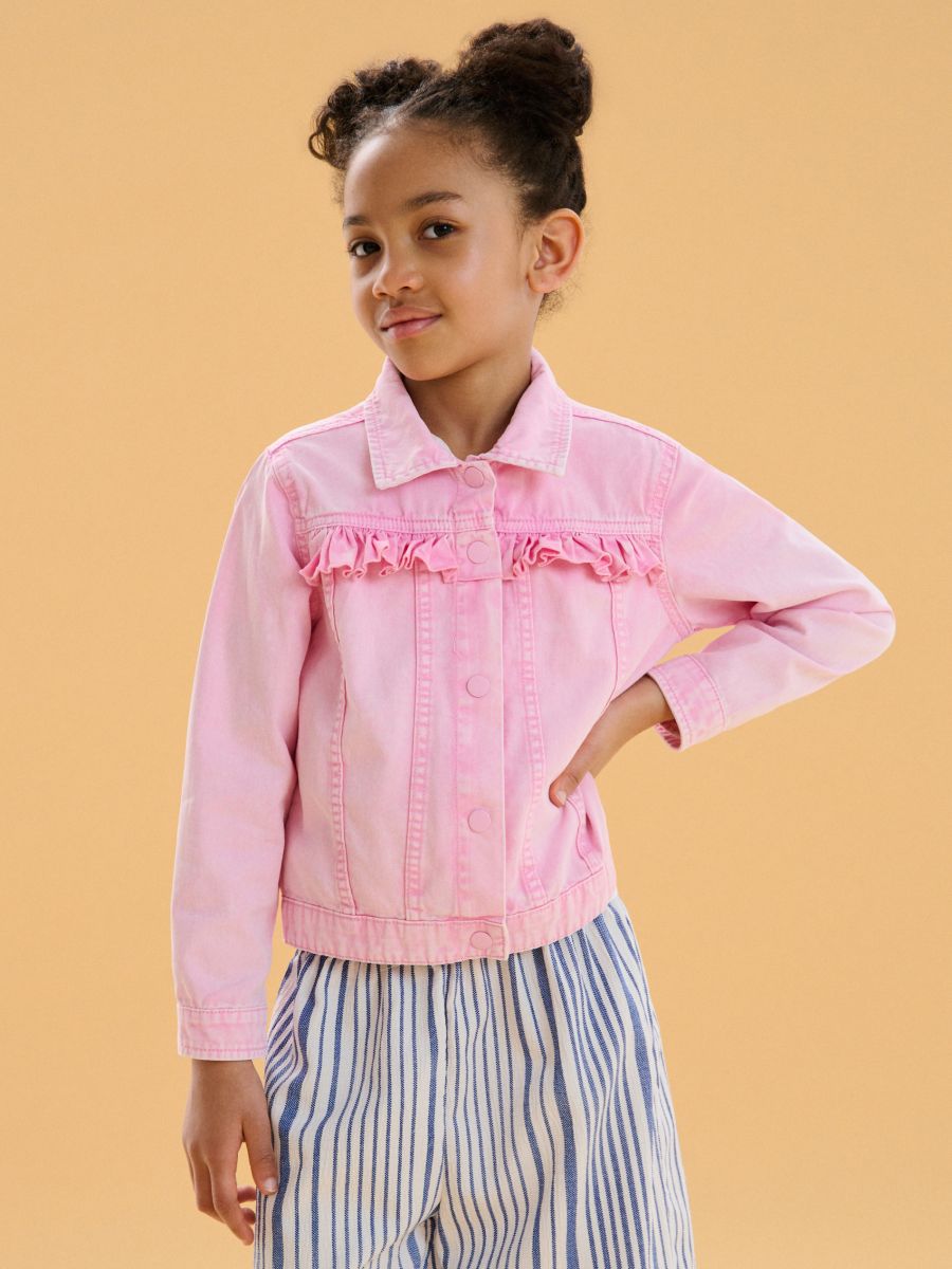 Geacă din denim - roz-pastel - SINSAY