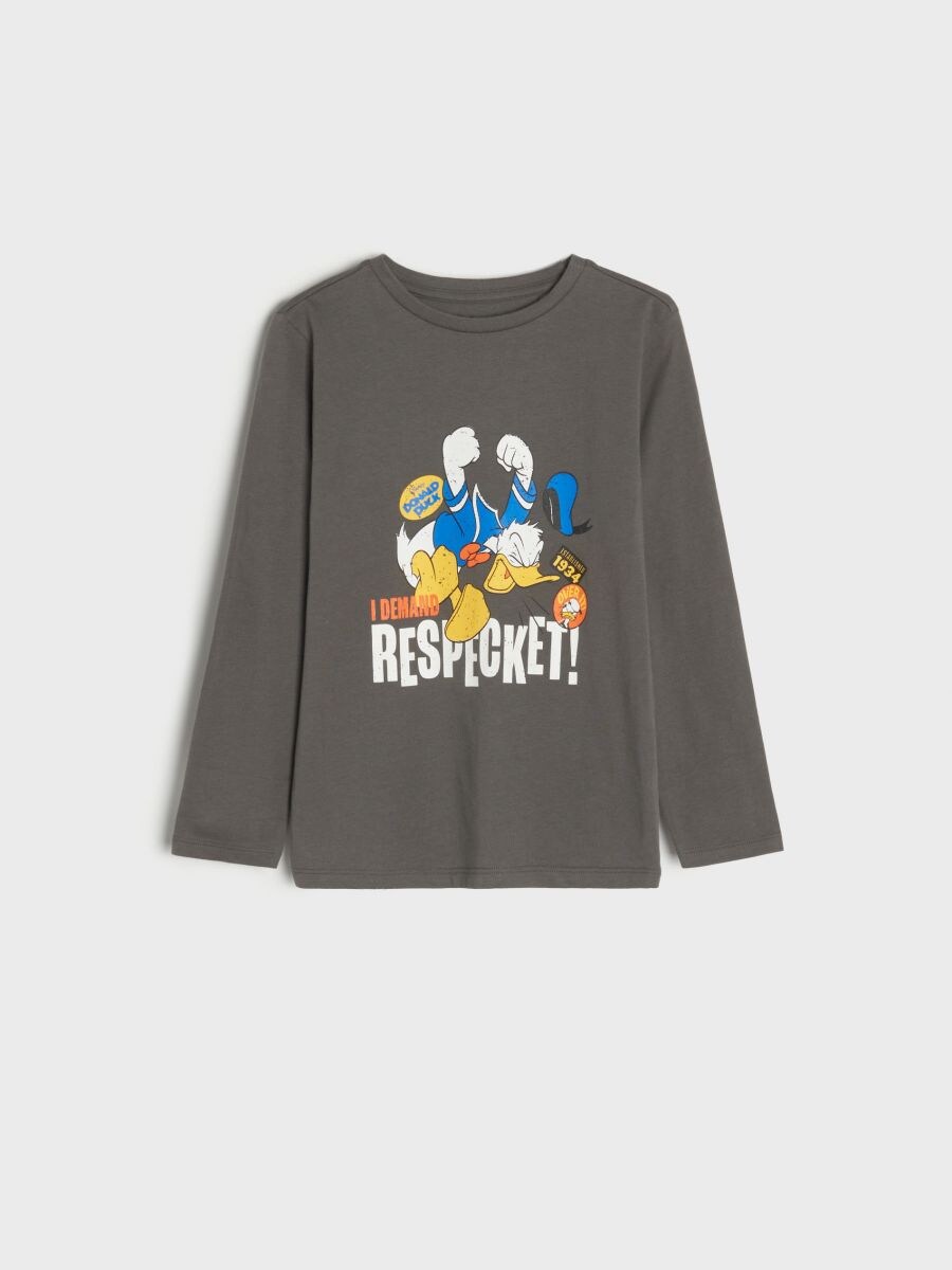 Tričko s dlouhými rukávy Disney - šedá - SINSAY