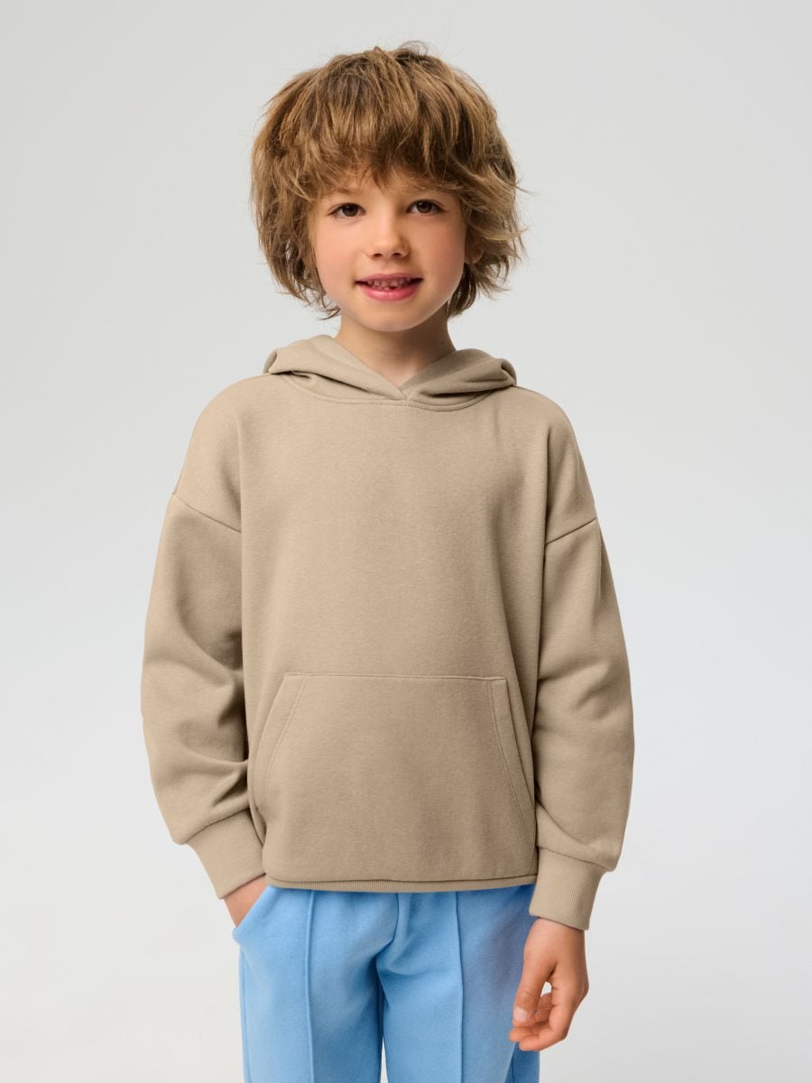 Hanorac tip hoodie - bej - SINSAY