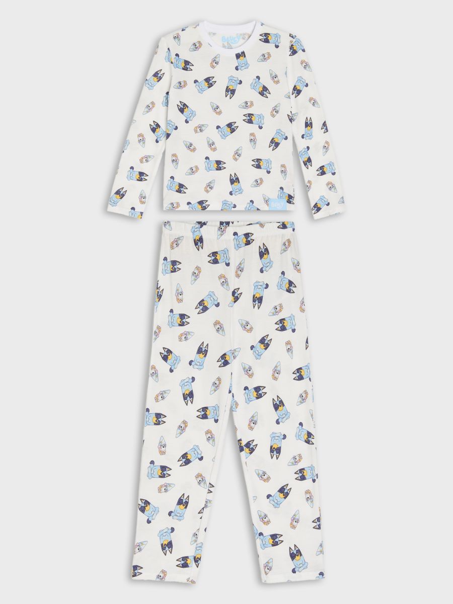 Дамска пижама Bluey - бял - SINSAY